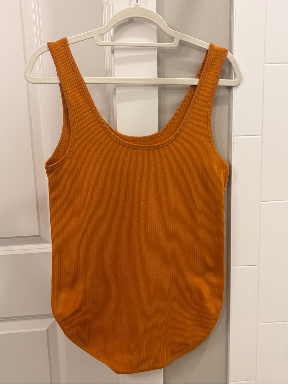 LOFT Ribbed Bodysuit in Rust - Picture 2 of 3